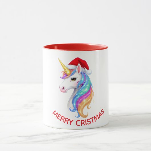 Eenhorn Kerstmis Ontwerp Mok (Midden)