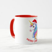 Eenhorn Kerstmis Ontwerp Mok (Voorkant links)