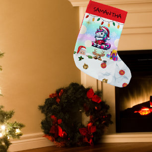 Eenhorn Kerstsok Kleine Kerstsok