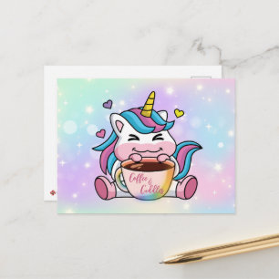 Eenhorn Koffie en Knuffels Briefkaart