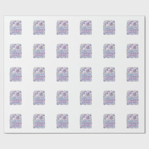 Eenhorn Kristal Genezing Eenhorn Cadeau Idee Vecto Cadeaupapier