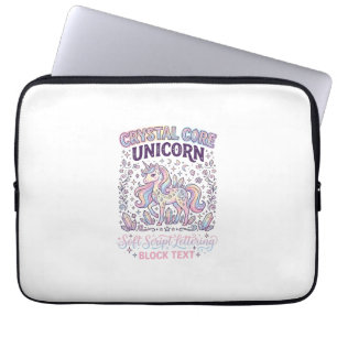Eenhorn Kristallen Kern Eenhorn Schattig Vector On Laptop Sleeve