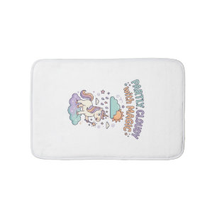 Eenhorn licht bewolkt met magisch trendy T-shirt D Badmat