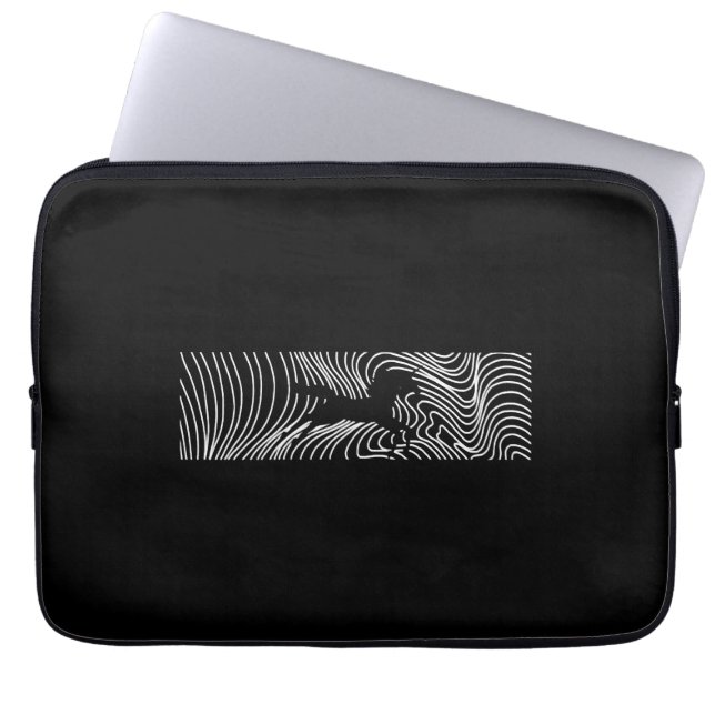 Eenhorn lijn laptop sleeve (Voorkant)