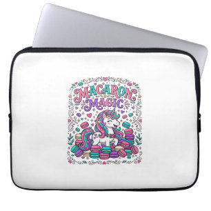 Eenhorn Macaron Magie Kleurrijke Marktplaats Kunst Laptop Sleeve