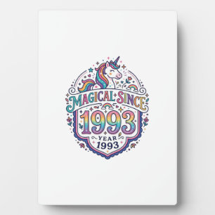 Eenhorn Magisch Sinds Jaar Trendy Print op Verzoek Fotoplaat