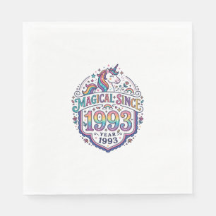 Eenhorn Magisch Sinds Jaar Trendy Print op Verzoek Servet