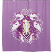 Eenhorn Mandala Douchegordijn (Voorkant)