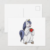 Eenhorn met aardbei fruit briefkaart (Voorkant / Achterkant)