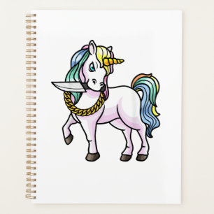 Eenhorn Met Mes Meisjes Vrouwen T-Shirt Planner