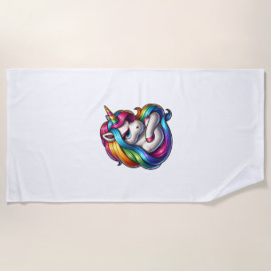 Eenhorn Met Regenboog Manen Kunst Tank Top Strandlaken