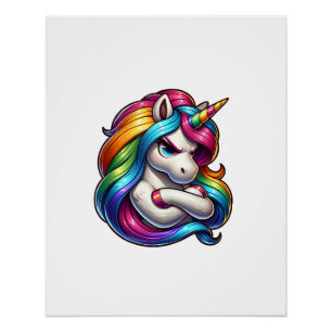 Eenhorn met regenboogmanen kunst tanktop perfect poster