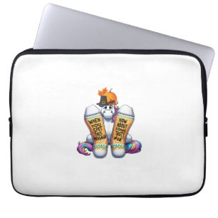 Eenhorn met sokken mannen vrouwen kinderen jongens laptop sleeve