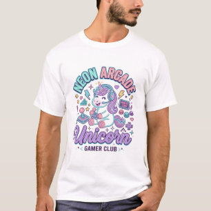 Eenhorn Neon Arcade Eenhorn Retro Stijl Product Gr T-shirt
