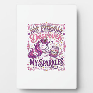 Eenhorn Niet Iedereen Verdient Mijn Glitters Stijl Fotoplaat