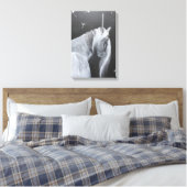 Eenhorn & Paardenbloem canvasprint Canvas Afdruk (Insitu (Slaapkamer))
