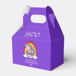 Eenhorn paars bedankdoosjes