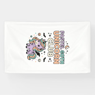 Eenhorn Pastel Goth Eenhorn Club Trendy Grafische Spandoek