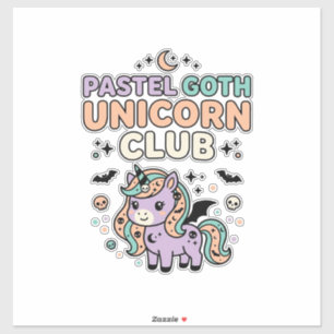 Eenhorn Pastel Goth Eenhorn Club Trendy Grafische Sticker