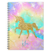 eenhorn pastel kleuren notitieboek (Voorkant)