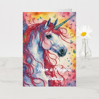 Eenhorn Pegasus Magische Verjaardag Folie Wenskaart