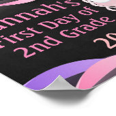 Eenhorn & Prinses Eerste Schooldag Schoolbord Poster (Hoek)