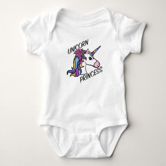 Eenhorn Prinses Ontwerp - Baby Jersey Bodysuit (Voorkant)