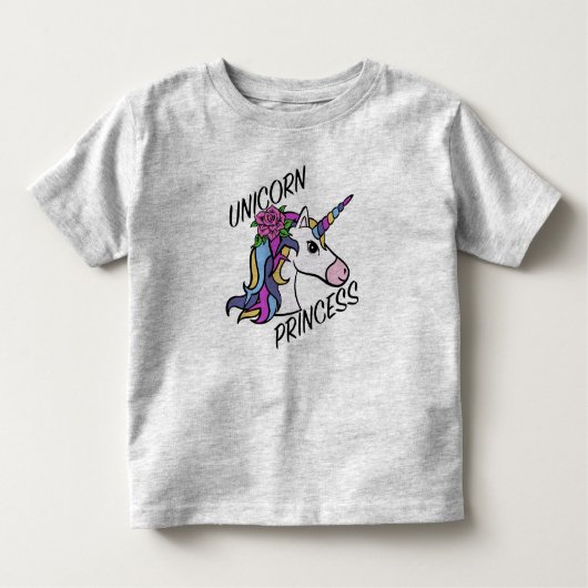 Eenhorn Prinses Ontwerp - Peuter Fijne Jersey T-Sh Kinder Shirts (Voorkant)