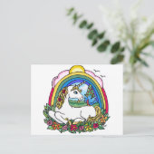 Eenhorn & Regenboog Briefkaart (Staand voorkant)