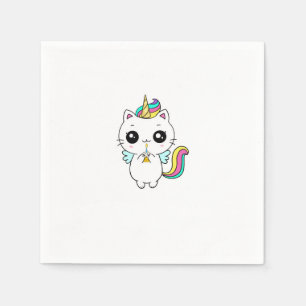 Eenhorn, regenboog eenhoorn, schattig servet