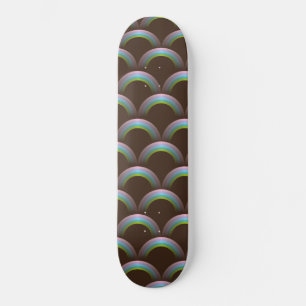 Eenhorn Regenboog Pastelkleuren Donkerbruine Magie Persoonlijk Skateboard
