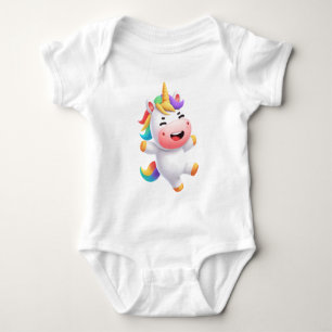 Eenhorn Regenboog  Schattige Speelse Eenhorn met R Romper