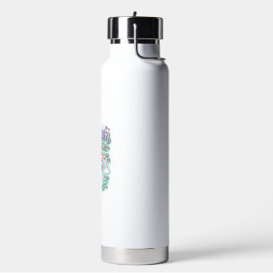 Eenhorn respawn met glitters Premium vector sticke Waterfles