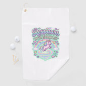 Eenhorn respawn met glitters Premium vectorstick Golfhanddoek (Insitu)