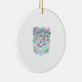 Eenhorn respawn met glitters Premium vectorstick Keramisch Ornament (Rechts)