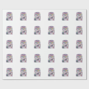 Eenhorn Rock Muziek Eenhorn Betoverende Marktplaat Cadeaupapier
