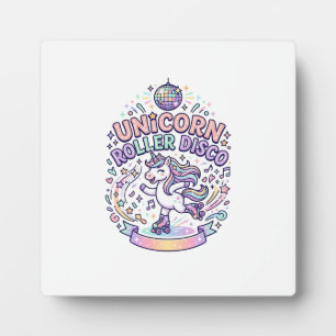 Eenhorn Roller Disco Grafisch Ontwerp T-Shirt Ontw Fotoplaat