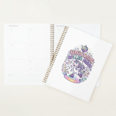 Eenhorn Roller Disco Grafisch Ontwerp T-Shirt Ontw Planner (Display)
