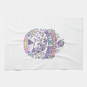 Eenhorn Roller Disco Grafisch Ontwerp T-Shirt Ontw Theedoek