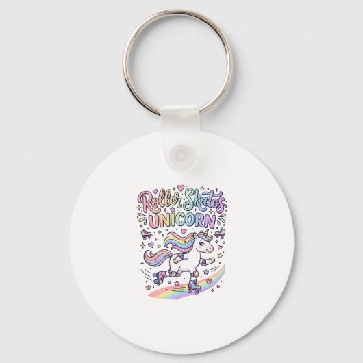 Eenhorn Roller Skates Eenhorn Speelse Sticker en  Sleutelhanger (Voorkant)