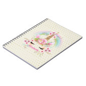 Eenhorn Roze Goud Glitter Uitzicht Naam Meisjes Bl Notitieboek (Linkerzijde)
