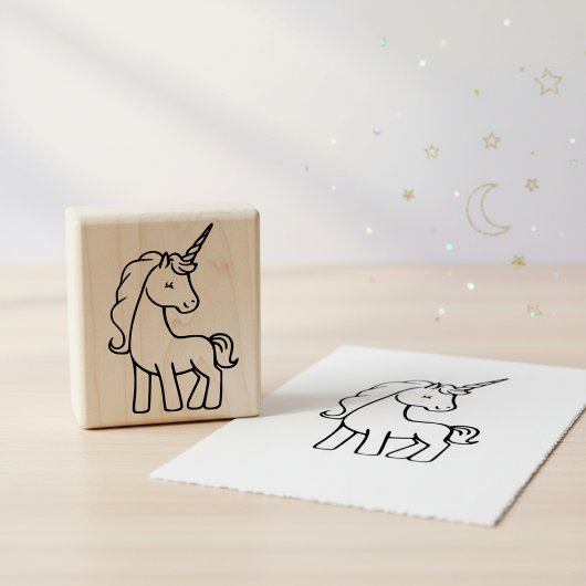 Eenhorn rubberen stempel voor kinderen