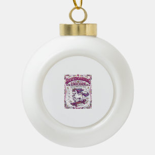 Eenhorn Skateboarden Eenhorn Stijlvol Witte Achter Keramische Bal Ornament
