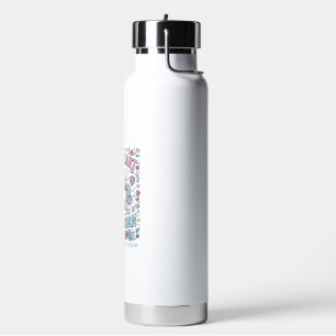 Eenhorn Soft Hart Scherpe Hoorn Vet Typografie Pro Waterfles