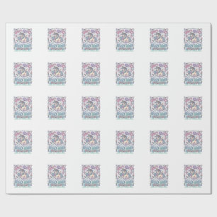 Eenhorn Soft Hart Scherpe Hoorn Vette Typografie P Cadeaupapier