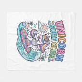 Eenhorn Surfclub Fleece Deken (Voorkant (Horizontaal))