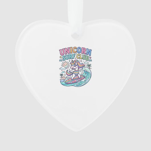 Eenhorn Surfclub Ornament (voorkant)
