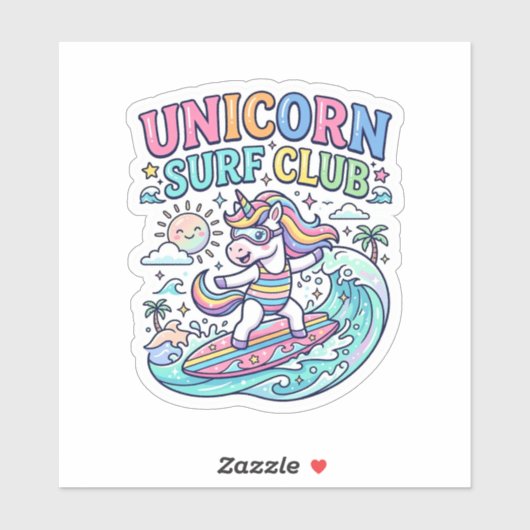 Eenhorn Surfclub Sticker (Vel)