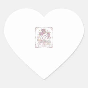 Eenhorn Te Glamoureus om te Galopperen Schattige K Hart Sticker