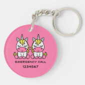 Eenhorn Tweelingzus  Sleutelhanger (Achterkant)